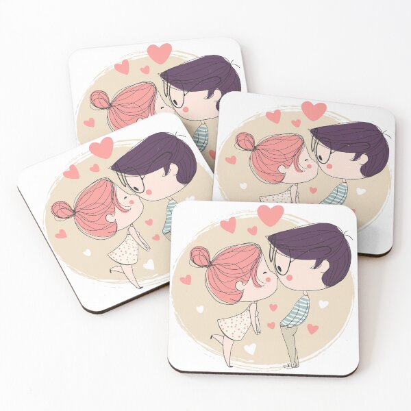 Item preview, Cute Lovely Cartoon Clipart Couple | T-Shirt designed and sold by hjian8219.