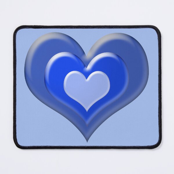 Item preview, Shades of Blue Stacked Hearts 3-D Look designed and sold by Karen Simon.