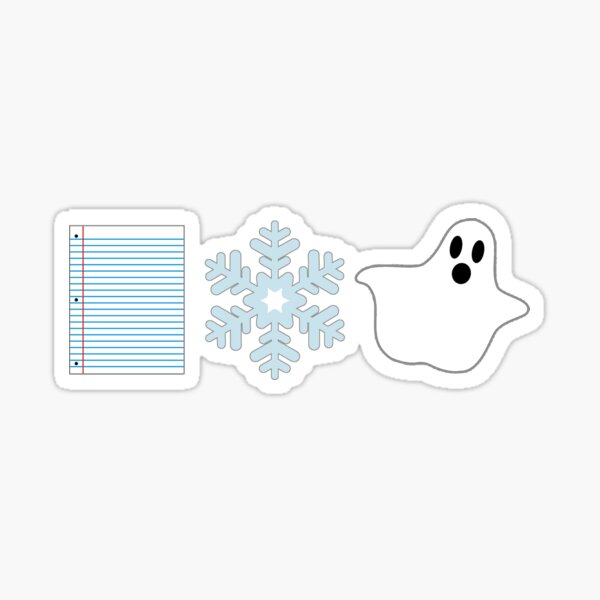 Papel, nieve, un fantasma Pegatina