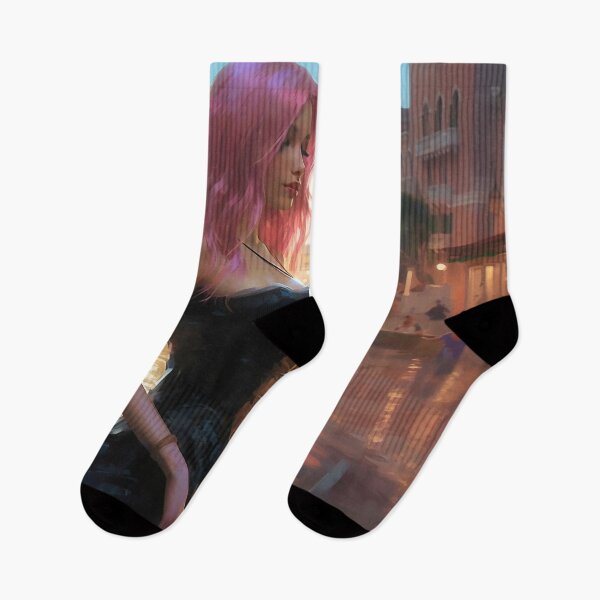 Item preview, Venetian Elegance: A Radiant Beauty with Pink Tresses designed and sold by oanaunciuleanu.