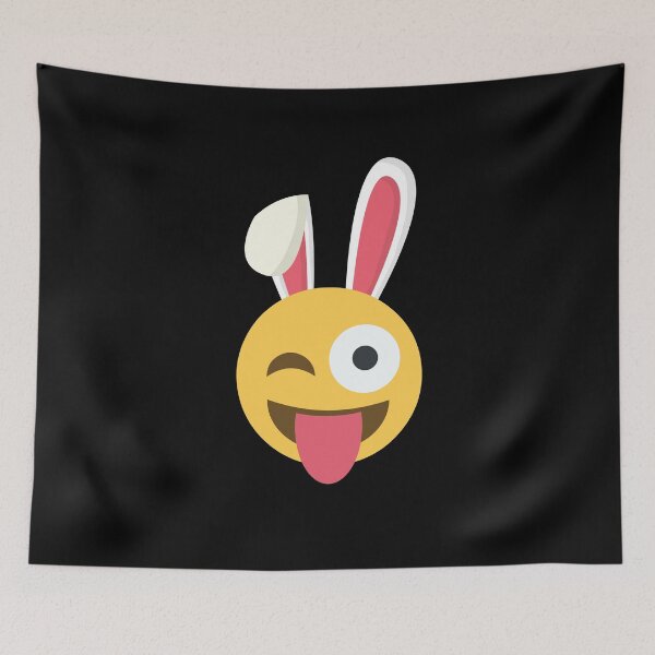 Item preview, Easter Bunny Emoji Winking Eye With Tongue Emoticon  designed and sold by BUBLTEES.