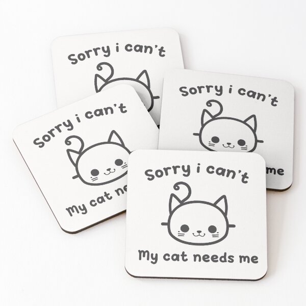 Item preview, Let Everyone Know You're Cat-Obsessed with Our "Sorry I Can't" T-Shirt designed and sold by Paolospresent.