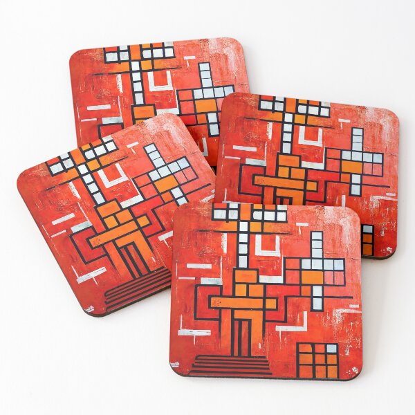 Item preview, red-orange minimalist pattern design designed and sold by lilolighthouse.
