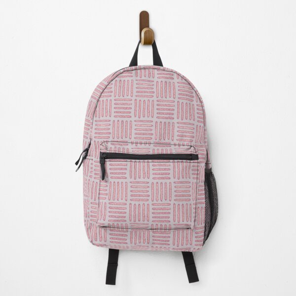 Item preview, Hand Drawn Basket Weave Repeat Pattern Magenta and Gray designed and sold by rhombusOnion.