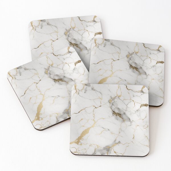 Item preview, White Golden Marble designed and sold by PixlMasterpiece.