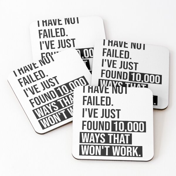Item preview, I Have Not Failed - Thomas Alva Edison Quote - Literature - Typography Print designed and sold by Studio Grafiikka.
