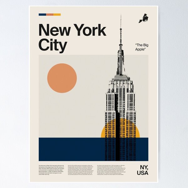 Item preview, Mid Century New York City Travel designed and sold by jenniferconnel.