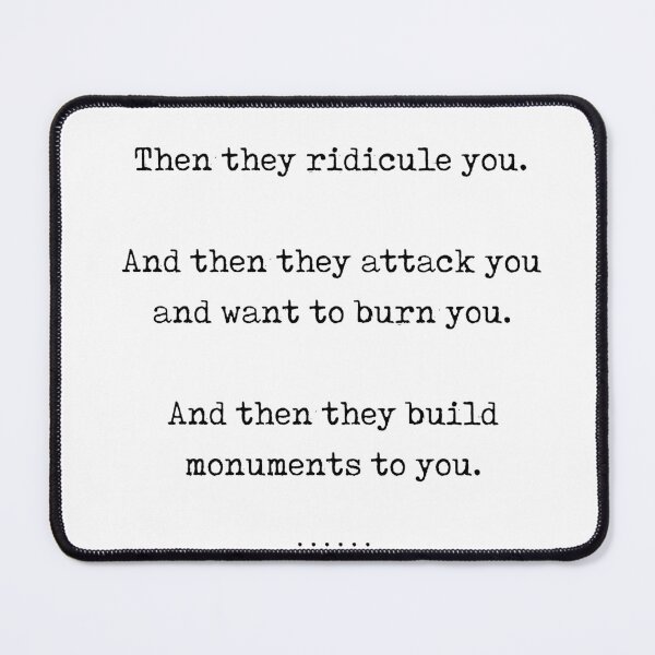Item preview, First they ignore you - Nicholas Klein Quote - Literature - Typewriter Print designed and sold by Studio Grafiikka.