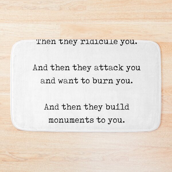 Item preview, First they ignore you - Nicholas Klein Quote - Literature - Typewriter Print designed and sold by Studio Grafiikka.