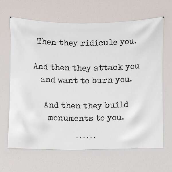Item preview, First they ignore you - Nicholas Klein Quote - Literature - Typewriter Print designed and sold by Studio Grafiikka.