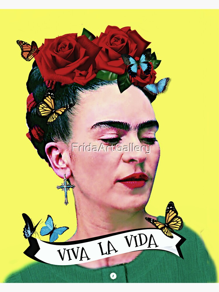 Frida Kahlo Viva La Vida Sticker for Sale by FridaArtGallery