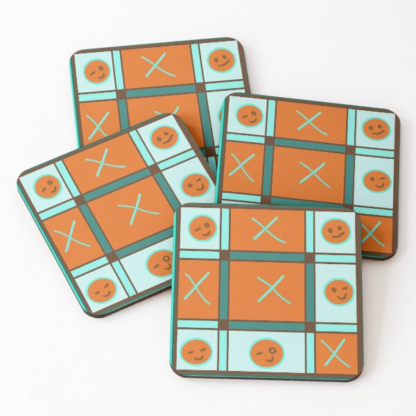 Item preview, Orange smiley Tic Toc Toe designed and sold by hermarartonline.