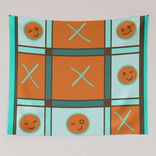 Item preview, Orange smiley Tic Toc Toe designed and sold by hermarartonline.