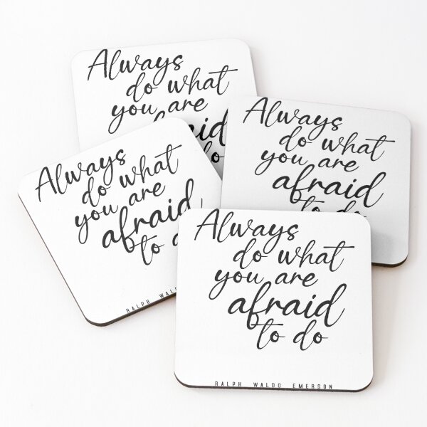 Item preview, Always do what you are afraid to do - Ralph Waldo Emerson Quote - Literature - Typography Print designed and sold by Studio Grafiikka.
