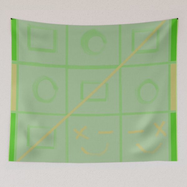 Item preview, Soft green Tic Toc Toe designed and sold by hermarartonline.