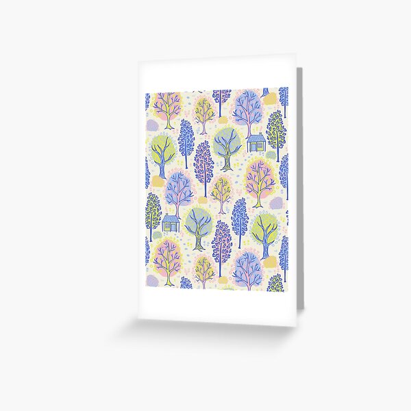 Cottage in the Woods in Spring Greeting Card