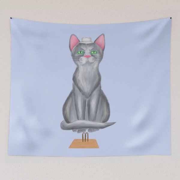 Item preview, Grumpy cricket umpire cat designed and sold by aditikkumar.
