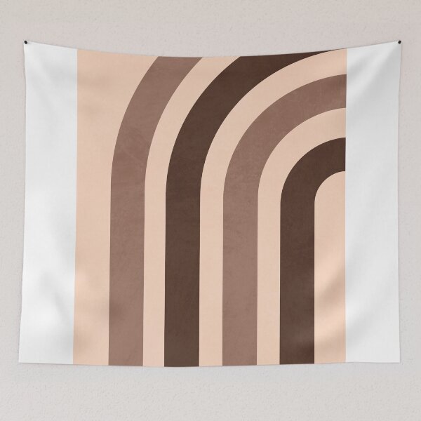 Item preview, Mid Century Modern Print 08 - Minimal Geometric Arch - Stylish, Abstract, Contemporary - Brown designed and sold by Studio Grafiikka.