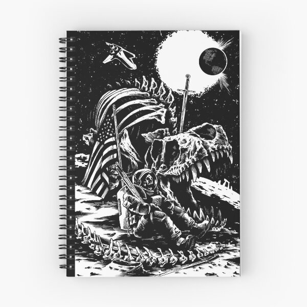 Item preview,  astronaut dinosaur t rex skeleton swords tattoo 70s metal amp amplifier stack tube guitar heavy stoner rock designed and sold by JonathanGrimm.