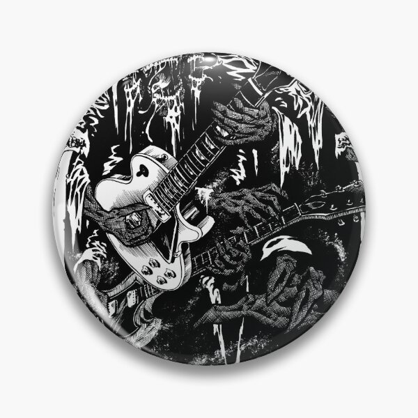 Item preview, demon guitar monster skeleton swords tattoo 70s metal amp amplifier stack tube guitar heavy stoner rock designed and sold by JonathanGrimm.