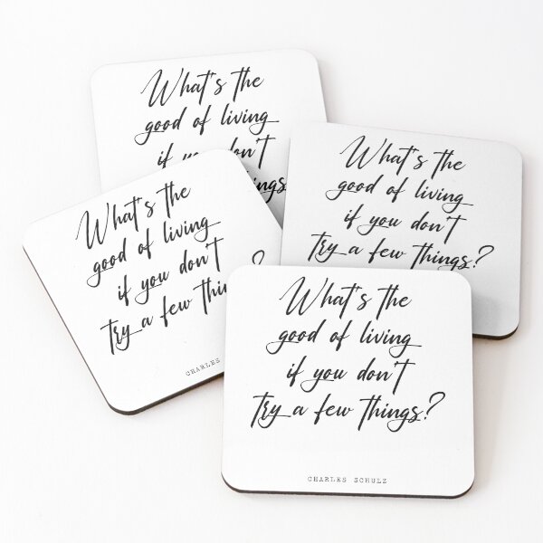 Item preview, What's the good of living - Charles M. Schulz Quote - Literature - Typography Print designed and sold by Studio Grafiikka.