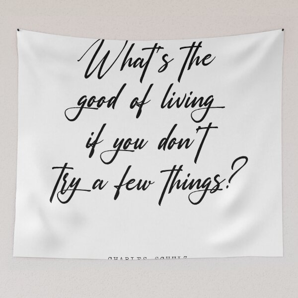 Item preview, What's the good of living - Charles M. Schulz Quote - Literature - Typography Print designed and sold by Studio Grafiikka.
