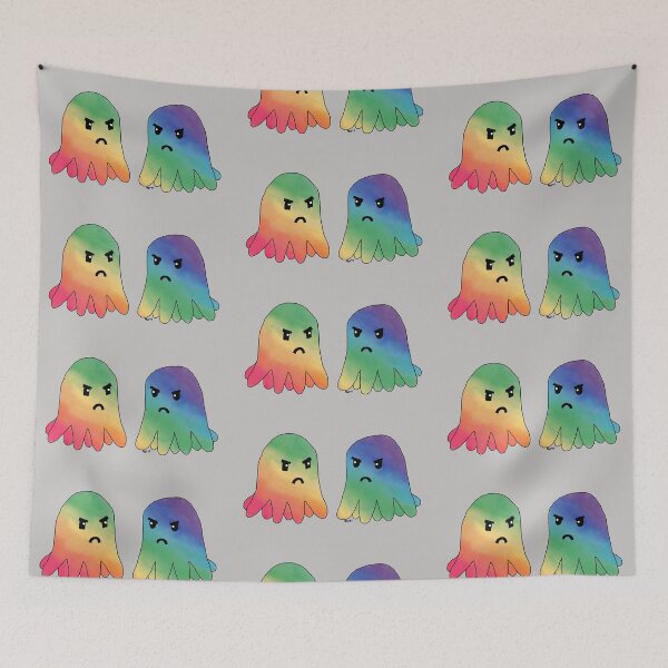 Item preview, Two grumpy octopus friends rainbow designed and sold by aditikkumar.