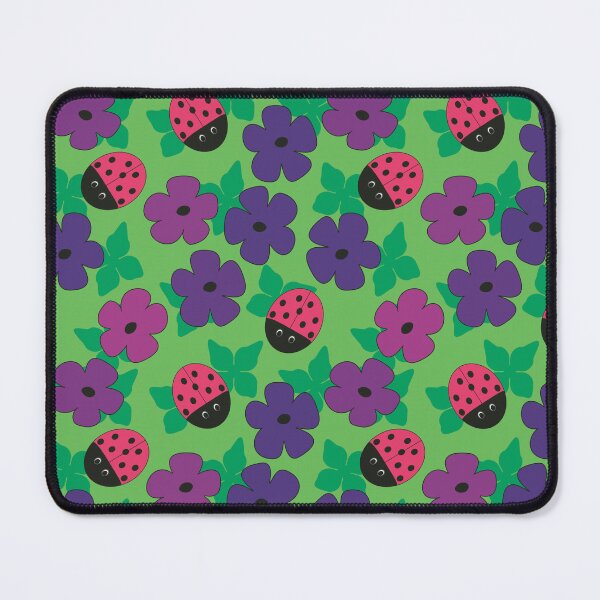 Item preview, Flower Blossoms and Ladybug Beetles Seamless Repeat Pattern designed and sold by MoePark.