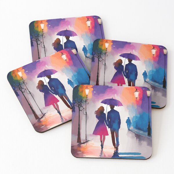 Item preview, A romantic couple strolling at night painting designed and sold by mefirefire.