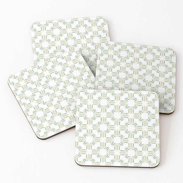 Item preview, Flower Fusion2 - Green/Gold/White designed and sold by Carina Parry Studios.