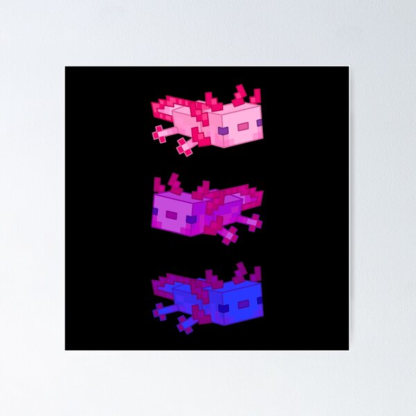 Item preview, Bisexual Pride Axolotl Set designed and sold by Splash-of-Ink.
