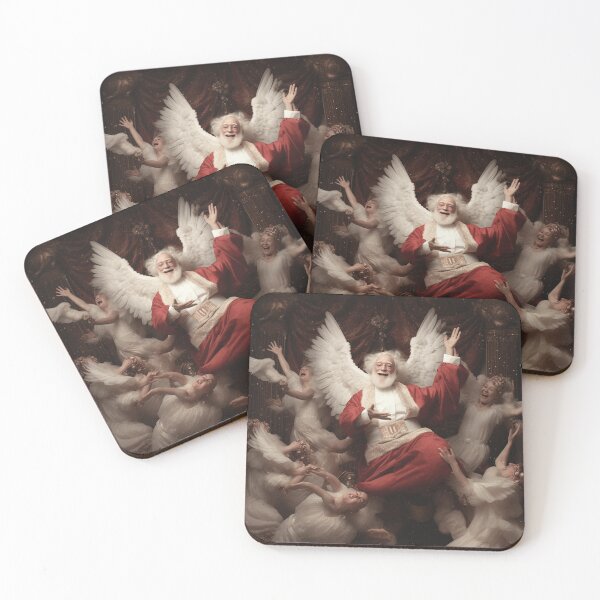 Item preview, Santa Claus and angels designed and sold by WorldOfHolidays.