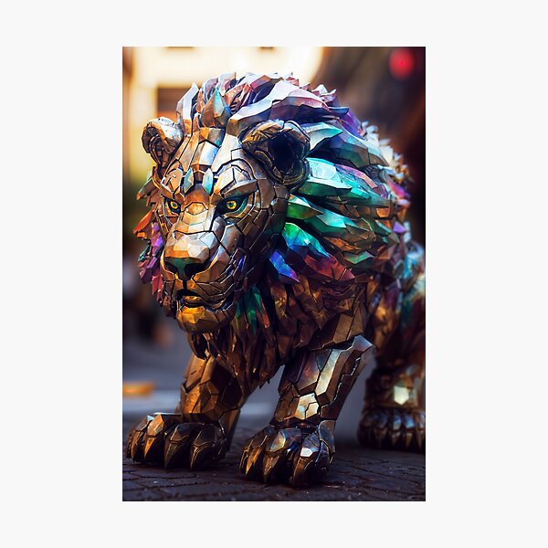 Item preview, Iridescent Robot Lion designed and sold by berubettoart.