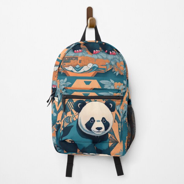 Item preview, Panda bear graffiti animal art blue orange excellent design designed and sold by Meena-tta.