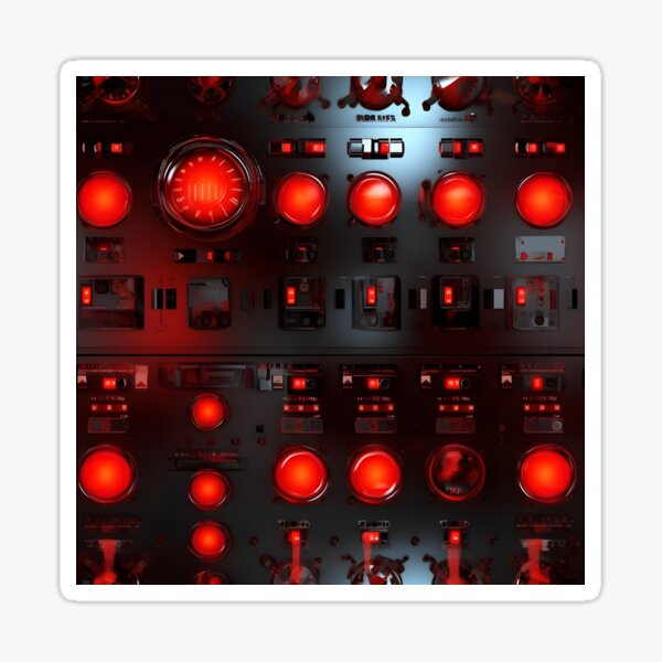 Item preview, Red Machinery Control Panels-  Seamless designed and sold by GalacticLabs.
