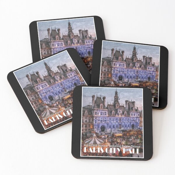 Item preview, Paris City Hall, Architectural Grandeur, Enchanting Parisian Treasure designed and sold by Era-of-Traveler.