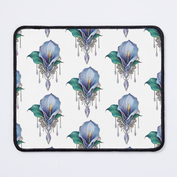 Item preview, Decoration with blue flowers and crystals designed and sold by kosmicwoman.