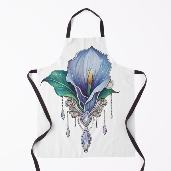 Item preview, Decoration with blue flowers and crystals designed and sold by kosmicwoman.