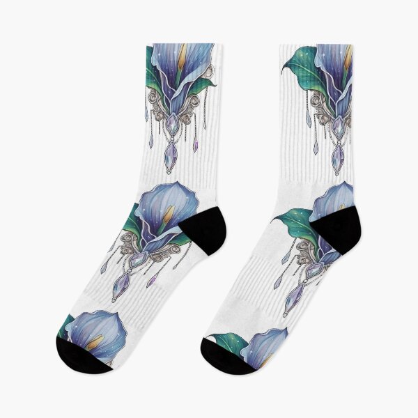 Item preview, Decoration with blue flowers and crystals designed and sold by kosmicwoman.