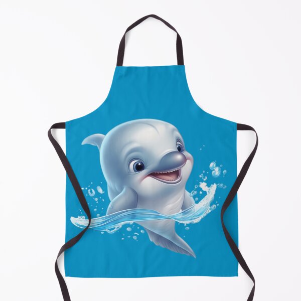Item preview, Dolphin swimmer baby animated naughty adorable digital art designed and sold by DigitalPixelize.