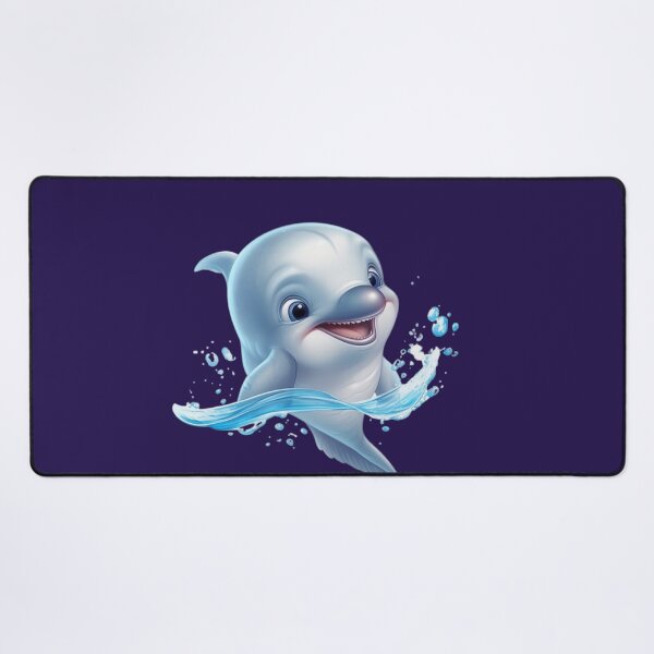 Item preview, Dolphin swimmer baby animated naughty adorable digital art designed and sold by DigitalPixelize.