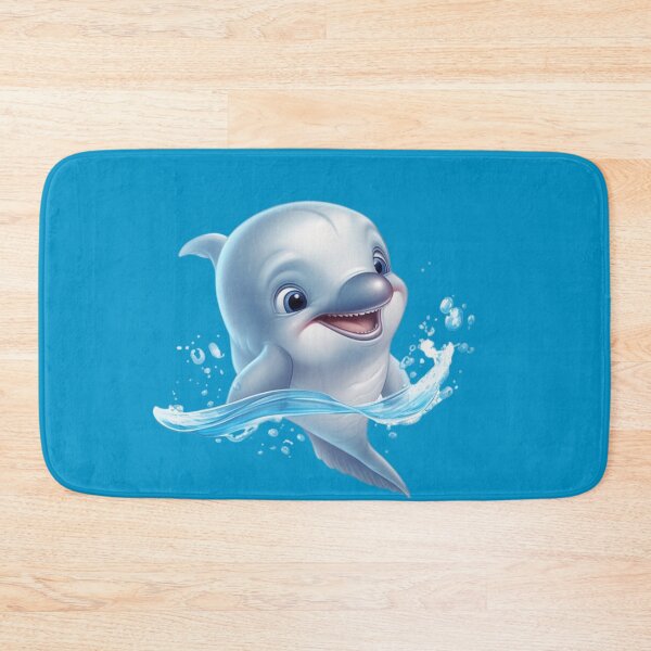 Item preview, Dolphin swimmer baby animated naughty adorable digital art designed and sold by DigitalPixelize.