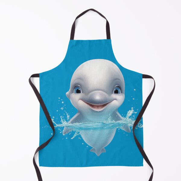 Item preview, little swimming dolphin baby animated mischievous adorable digital art designed and sold by DigitalPixelize.