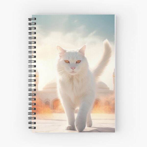 Item preview, white_orange_cat_walking_pass_temple designed and sold by Kirollos9.