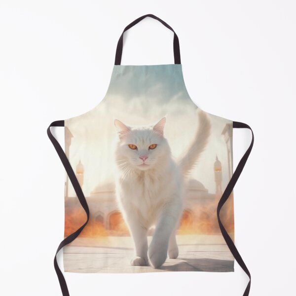 Item preview, white_orange_cat_walking_pass_temple designed and sold by Kirollos9.