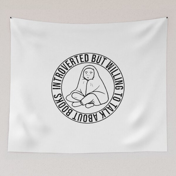 Item preview, introverted but willing to talk about books designed and sold by ksdc90.