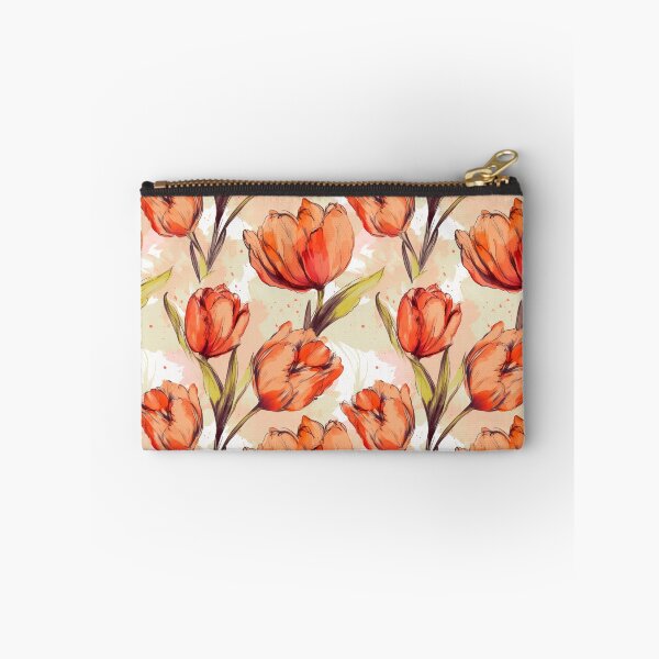 Item preview, Orange Tulips Pattern: Floral Art with Tiling Brushes designed and sold by GiveMeMood.