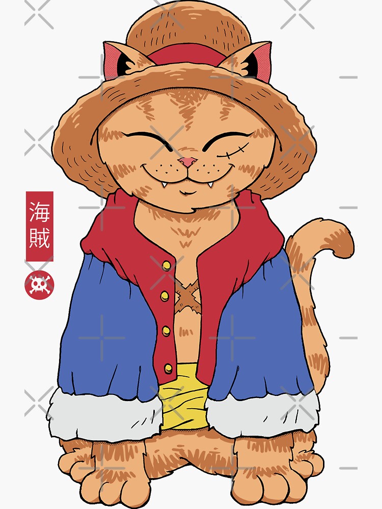 Straw Hat Cat | Sticker