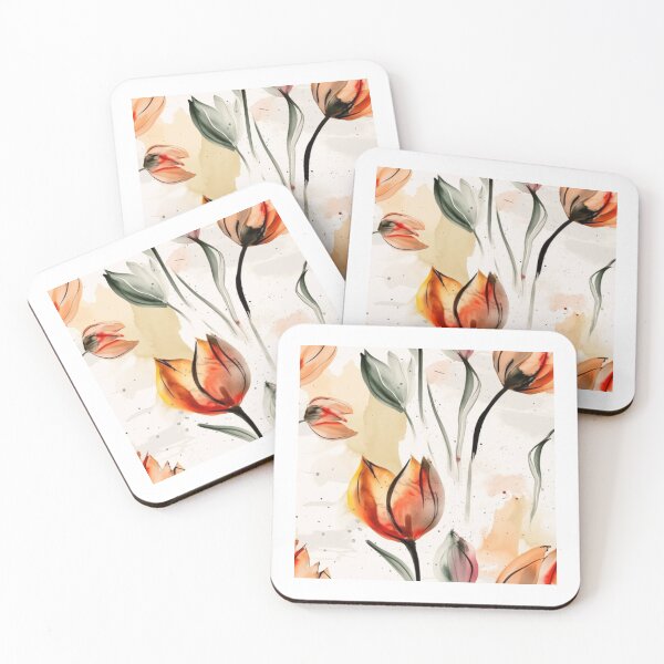 Item preview, Vibrant Watercolor Tulips Pattern for Print designed and sold by GiveMeMood.