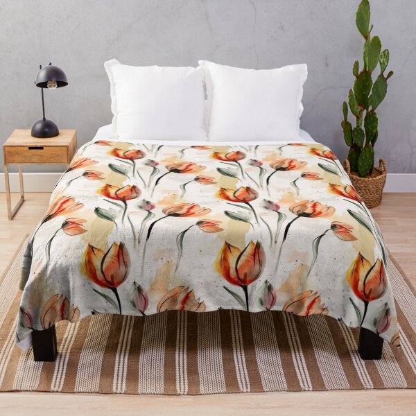 Item preview, Vibrant Watercolor Tulips Pattern for Print designed and sold by GiveMeMood.